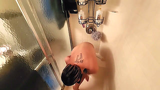 BBW Riley in the Shower