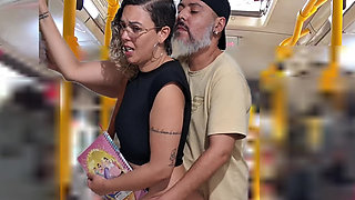 Slutty Student Gets Cumshot in the Bus