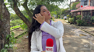 A Sexy Reporter Gets a Hard Fuck for Breaking the News!