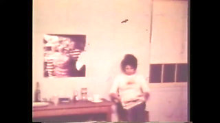 American Vintage Porn From the Seventies with a Brunette Getting Fucked by a Huge Monster Cock That She Can't Keep in Her Mouth